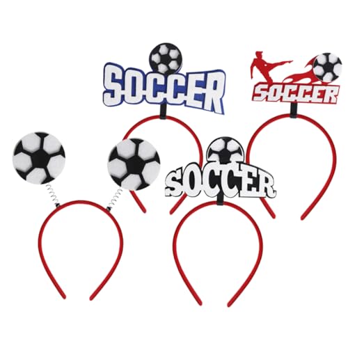 VANZACK 4 Stück Fußball Haarbänder Verstellbare Stirnbänder für Sportevents Party Accessoires für Fans Rutschfest und Stylisch Geeignet für Damen Herren und VANZACK 4 Stück Fußball Haarbänder Verstellbare Stirnbänder für Sportevents Party Accessoires für Fans Rutschfest und Stylisch Geeignet für Damen Herren und von VANZACK