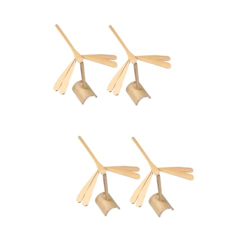 VANZACK 4 Stück Handgerechtes Bambus Libellen Balance Teiliges für Motorischer Fähigkeiten und Konzentration Pädagogisches Outdoor von VANZACK