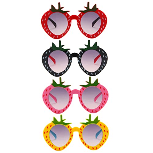 VANZACK 4 Stück Lustige Erdbeer Sonnenbrillen für Bunte Partybrille Kreative Foto Requisiten für Unvergessliche für Kindergeburtstage und Feiern VANZACK 4 Stück Lustige Erdbeer Sonnenbrillen für Bunte Partybrille Kreative Foto Requisiten für Unvergessliche für Kindergeburtstage und Feiern von VANZACK