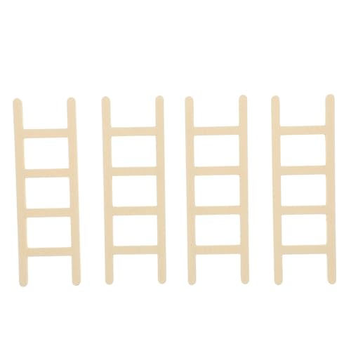 VANZACK 4 Stück Mini Holzleiter Teiliges Dekorative Miniaturleiter für Puppenhaus Zubehör Kindgerechtes Holzspielzeug für Basteln Rollenspiele und Realistische Hausdekoration VANZACK 4 Stück Mini Holzleiter Teiliges Dekorative Miniaturleiter für Puppenhaus Zubehör Kindgerechtes Holzspielzeug für Basteln Rollenspiele und Realistische Hausdekoration von VANZACK