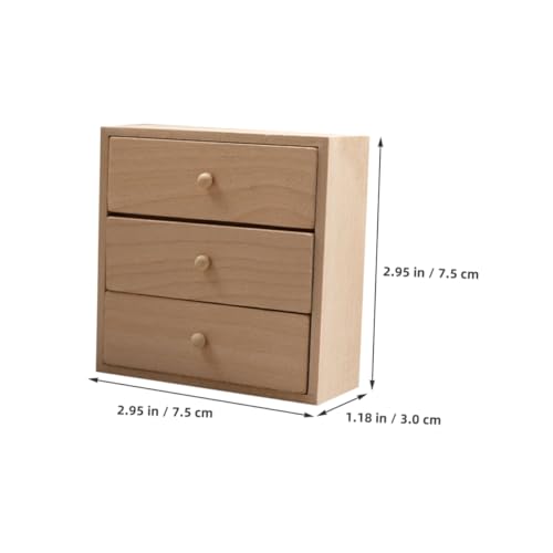 VANZACK 4 Stück Miniatur Möbel Bausatz Teilig DIY Holz Schrank Puppenhaus Möbel für Wohnzimmer Schlafzimmer Kreatives Basteln Handwerk Realistisch Gestaltete Miniaturmöbel von VANZACK