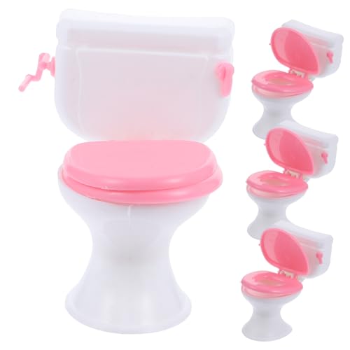 VANZACK 4 Stück Miniatur Puppenhaus Toilette Teiliges Langlebiges Puppenzubehör Multifunktionale Mini Deko für Badezimmer Leichter Kompakter Miniatur Bad Accessoire für DIY Puppenhäuser VANZACK 4 Stück Miniatur Puppenhaus Toilette Teiliges Langlebiges Puppenzubehör Multifunktionale Mini Deko für Badezimmer Leichter Kompakter Miniatur Bad Accessoire für DIY Puppenhäuser von VANZACK