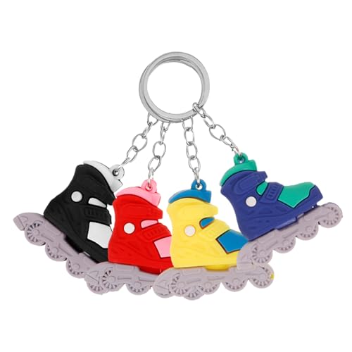 VANZACK 4 Stück Roller Skate Schlüsselanhänger PVC Kawaii Anhänger für Taschen und Schlüssel Kreative Roller Skate Dekoration für Fans und VANZACK 4 Stück Roller Skate Schlüsselanhänger PVC Kawaii Anhänger für Taschen und Schlüssel Kreative Roller Skate Dekoration für Fans und von VANZACK