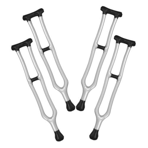 VANZACK 4 Stück Teiliges Aufblasbares PVC Gehstock Flexible und Verstellbare Krücke für Halloween Karneval Kostüm und Party Sichere und Langlebige Simulation Silberfarbene Requisiten für VANZACK 4 Stück Teiliges Aufblasbares PVC Gehstock Flexible und Verstellbare Krücke für Halloween Karneval Kostüm und Party Sichere und Langlebige Simulation Silberfarbene Requisiten für von VANZACK