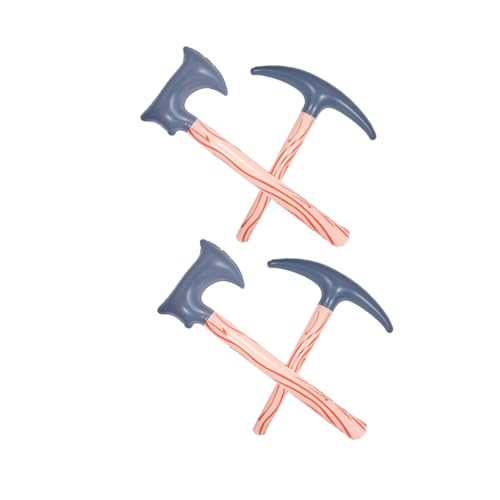VANZACK 4 Stück Teiliges Aufblasbares Wildmann Axt und Spitzhacke Leichte Lagerung Vielseitig für Halloween Cosplay Geburtstagsfeiern und Themenpartys Auffälliges Design für Lebendige von VANZACK