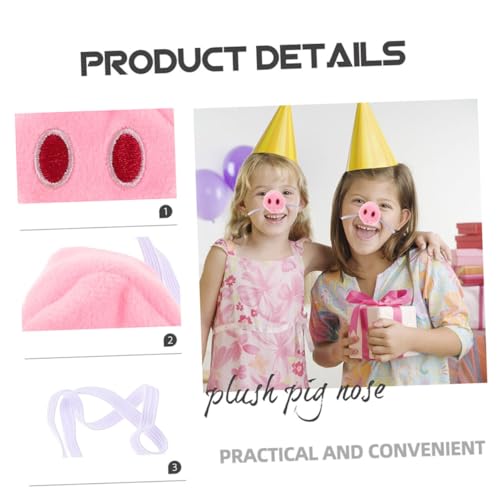 VANZACK 4 Stück Teiliges Cosplay Schweinenase aus Weichem Plüsch mit Elastischem Band Leichte und Bequeme Tierkostüm Nase für Karneval Halloween Mottoparty und Bühnenauftritte VANZACK 4 Stück Teiliges Cosplay Schweinenase aus Weichem Plüsch mit Elastischem Band Leichte und Bequeme Tierkostüm Nase für Karneval Halloween Mottoparty und Bühnenauftritte von VANZACK