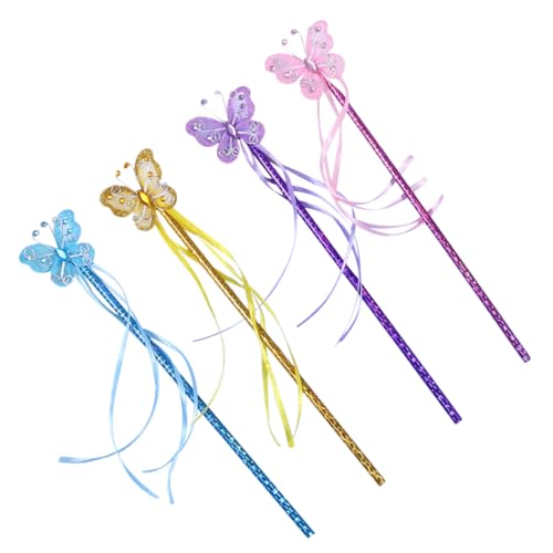 VANZACK 4 Stück Teiliges Feenstab für Mädchen Leuchtende Zauberstäbe Schmetterlingsform Bunte Cosplay Requisiten für Kostümfeste Kindergeburtstage und Partydekoration VANZACK 4 Stück Teiliges Feenstab für Mädchen Leuchtende Zauberstäbe Schmetterlingsform Bunte Cosplay Requisiten für Kostümfeste Kindergeburtstage und Partydekoration von VANZACK