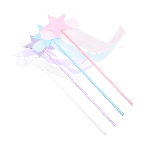 VANZACK 4 Stück Teiliges Feenstäbe mit Funkelndem Fünfzackigem Stern Vielseitig für Kostüm Party Cosplay und Bühnenauftritte in Rosa Blau und Weiß VANZACK 4 Stück Teiliges Feenstäbe mit Funkelndem Fünfzackigem Stern Vielseitig für Kostüm Party Cosplay und Bühnenauftritte in Rosa Blau und Weiß von VANZACK