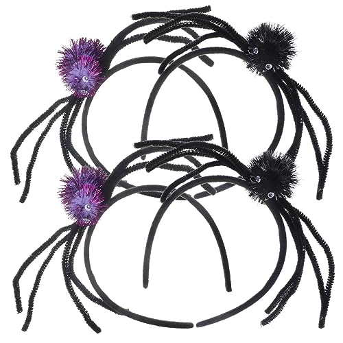 VANZACK 4 Stück Teiliges Halloween Spinnen Haarreifen Kreativer Cosplay Haarreif mit Schwarzem und Violettem Spinnendesign Vielseitig als Party Accessoire und Foto Requisite für Halloween VANZACK 4 Stück Teiliges Halloween Spinnen Haarreifen Kreativer Cosplay Haarreif mit Schwarzem und Violettem Spinnendesign Vielseitig als Party Accessoire und Foto Requisite für Halloween von VANZACK