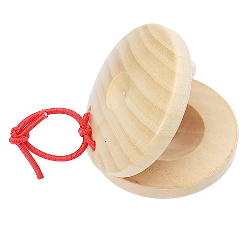 VANZACK 4 Stück Teiliges Kreative Kastagnetten aus Holz Sicheres Percussion Musikinstrument für Musikbildung und Spielspaß für Kleine Musiker und Vorschulkinder von VANZACK