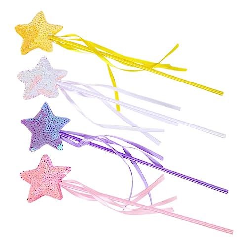 VANZACK 4 Stück Teiliges Leuchtende Feenstäbe mit Stern und Glitzer Leichte Bühnenrequisiten für Cosplay Party und Geburtstagsdeko Geeignet für Engel Kostüme und DIY VANZACK 4 Stück Teiliges Leuchtende Feenstäbe mit Stern und Glitzer Leichte Bühnenrequisiten für Cosplay Party und Geburtstagsdeko Geeignet für Engel Kostüme und DIY von VANZACK