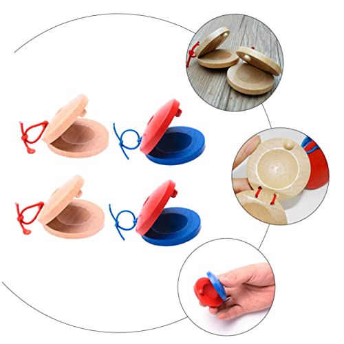 VANZACK 4 Stück Teiliges Percussion Bunte Kastagnetten für Leichte Tragbare Musikinstrumente zur Frühkindlichen Musikförderung und Eltern Junge Mädchen Interaktion VANZACK 4 Stück Teiliges Percussion Bunte Kastagnetten für Leichte Tragbare Musikinstrumente zur Frühkindlichen Musikförderung und Eltern Junge Mädchen Interaktion von VANZACK