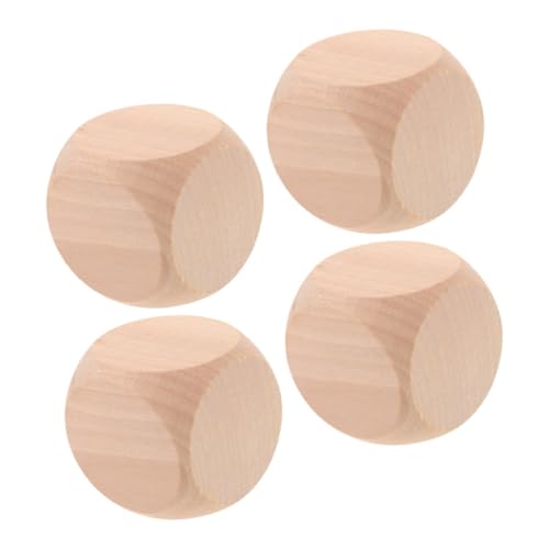 VANZACK 4 Stück Unbehandelte Holz Würfel mit Abgerundeten Ecken DIY Holzklötze für Bastelprojekte Partyspiele und Kreatives Gestalten VANZACK 4 Stück Unbehandelte Holz Würfel mit Abgerundeten Ecken DIY Holzklötze für Bastelprojekte Partyspiele und Kreatives Gestalten von VANZACK