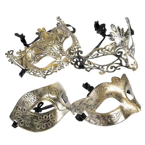 VANZACK 4 Stück Vintage Kronen Masquerade Masken Teiliges Halbgesicht Tierdesigns für Halloween Karneval Kostümparty Damen Herren Cosplay Ball VANZACK 4 Stück Vintage Kronen Masquerade Masken Teiliges Halbgesicht Tierdesigns für Halloween Karneval Kostümparty Damen Herren Cosplay Ball von VANZACK