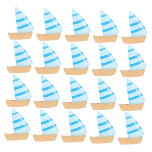 VANZACK 40 Stück Teiliges Miniatur Segelboot Dekor Langlebige Mini Sailboat Figuren aus Robustem Material Mediterraner Küstenstil für Wohn Bürodekoration Vielseitig für Micro Landschaften von VANZACK