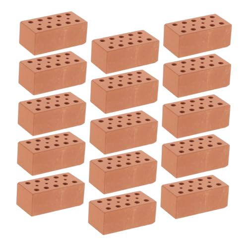 VANZACK 40 Stück Teiliges Miniaturziegel aus Keramikton Langlebige Mini Bausteine für Feinmotorische Kreatives DIY Modellbau Zubehör für Puppenhaus und von VANZACK