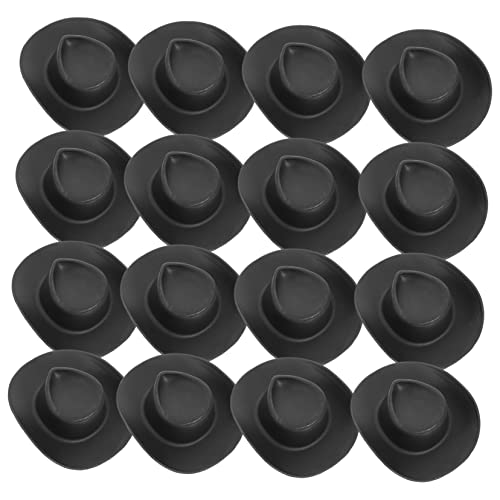 VANZACK 40Stücke Mini Cowboyhüte Kleine Westernhüte Für Rollenspiele Puppenpartys Und Kreative Dekorationen Schwarze Plastikminiatur Cowboyhüte VANZACK 40Stücke Mini Cowboyhüte Kleine Westernhüte Für Rollenspiele Puppenpartys Und Kreative Dekorationen Schwarze Plastikminiatur Cowboyhüte von VANZACK