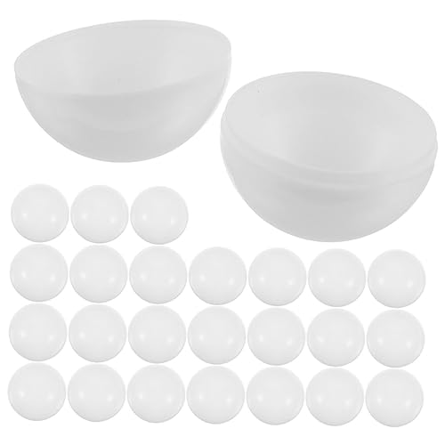 VANZACK 40Stücke Öffbare Tombola Bälle Leichte Wiederverwendbare Spielbälle Für Partyaktivitäten Und Gewinnspiele Weiße Plastikbälle Für Feste Und Verlosungen von VANZACK