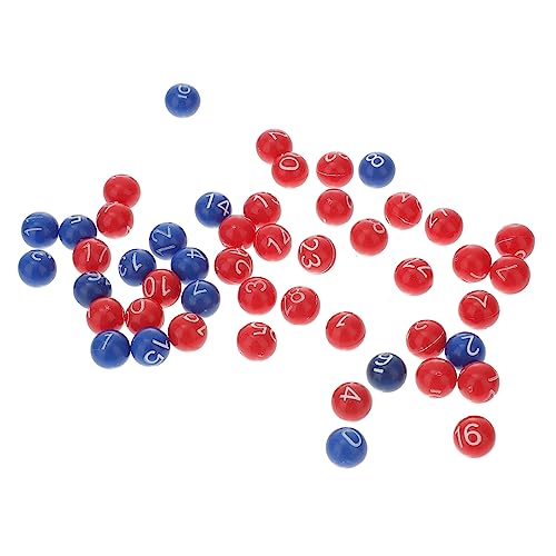 VANZACK 49Stücke Bingo Spielbälle Plastik Nummern Kugeln Für Verlosungen Und Partyspiele Für Tombola Und Unterhaltung Bei Festen von VANZACK