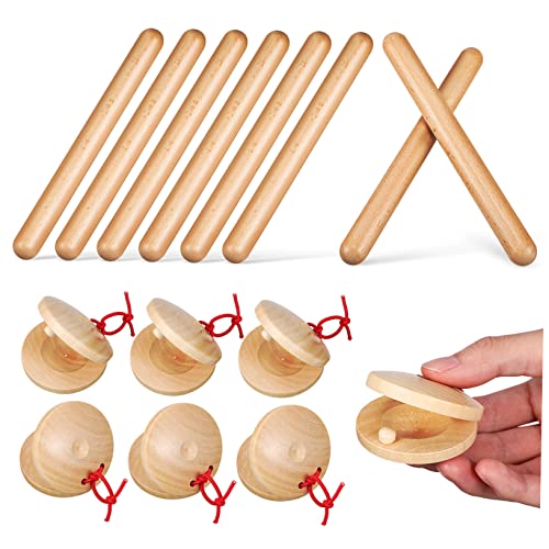 VANZACK 4Paare Holzrhythmusstäbe Handfinger Castanets Musikinstrumente für Sicheres und Hochwertiges Holz für Kleinen Händen für Musikalische Früherziehung VANZACK 4Paare Holzrhythmusstäbe Handfinger Castanets Musikinstrumente für Sicheres und Hochwertiges Holz für Kleinen Händen für Musikalische Früherziehung von VANZACK