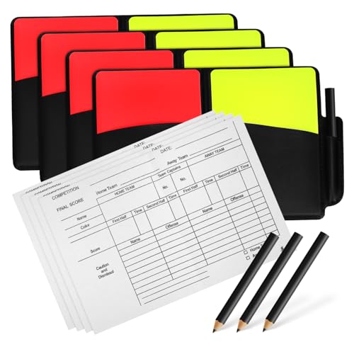 VANZACK 4Sätze Schiedsrichterkarten Set Rote Und Gelbe Karten Halter Punktebuch Und Bleistift Für Fußball Und Volleyball Zubehör Für Schiedsrichter VANZACK 4Sätze Schiedsrichterkarten Set Rote Und Gelbe Karten Halter Punktebuch Und Bleistift Für Fußball Und Volleyball Zubehör Für Schiedsrichter von VANZACK