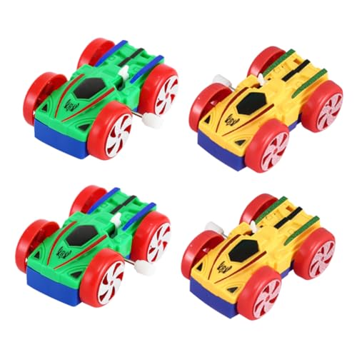 VANZACK 4Stücke Aufziehspielzeug Autos Doppelseitiges Uhrwerkspielzeug Für Lustige Autospielzeuge Für Jungen Für Spielspaß von VANZACK