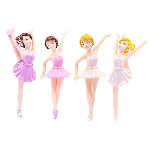 VANZACK 4Stücke Ballett Figuren Tortendekoration Elegante Ballerina Skulpturen Für Geburtstagskuchen Babyfeier Mädchenparty VANZACK 4Stücke Ballett Figuren Tortendekoration Elegante Ballerina Skulpturen Für Geburtstagskuchen Babyfeier Mädchenparty von VANZACK