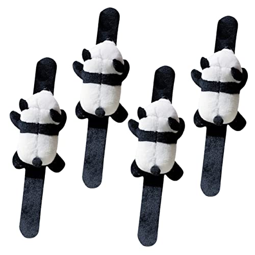 VANZACK 4Stücke Cartoon Panda Plüsch Slap Armbänder für Bequeme und Lustige Armbänder für Partys und aus Hautfreundlichem Material Gefertigt von VANZACK