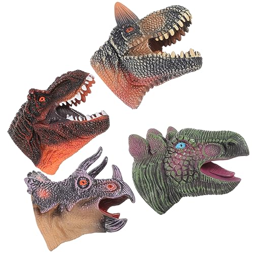 VANZACK 4Stücke Dinosaurier Handpuppen Interaktives Für Realistische Dino Handpuppen Tyrannosaurus Triceratops Stegosaurus Brachiosaurus Aus Weichem Für Kreatives von VANZACK