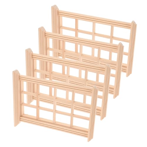 VANZACK 4Stücke Fensterrahmen Für Puppenhaus DIY Mini Möbel Dekoration Maßstab Fenster Für Häuser Und Dioramen von VANZACK
