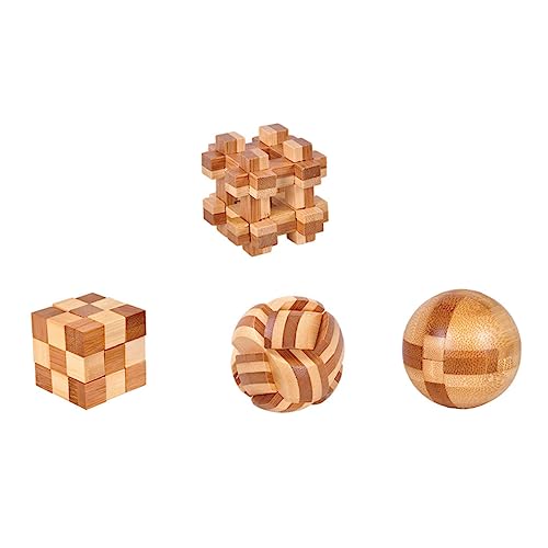 VANZACK 4Stücke Ming Lock Intelligentes Puzzle Für Bambus Mit Verschiedenen Designs Ball Fußball Toe Kinderspielzeug Für Kreativität von VANZACK