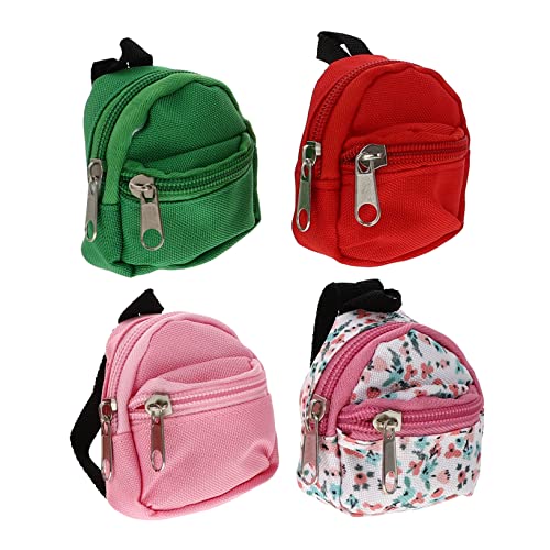 VANZACK 4Stücke Mini Rucksack Modell Für Puppen Mini Schultasche Ornament Für Puppenhaus Dekoration Und Blumenmuster Rucksack DIY Zubehör VANZACK 4Stücke Mini Rucksack Modell Für Puppen Mini Schultasche Ornament Für Puppenhaus Dekoration Und Blumenmuster Rucksack DIY Zubehör von VANZACK