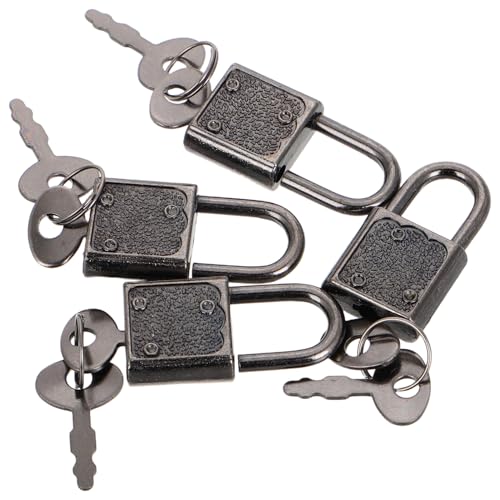 VANZACK 4Stücke Mini Vorhängeschlösser aus Metall mit Schlüssel Süßes Schließfachschloss für Dekoratives für Piratenschätze Schmuckschatullen und Aufbewahrungsboxen VANZACK 4Stücke Mini Vorhängeschlösser aus Metall mit Schlüssel Süßes Schließfachschloss für Dekoratives für Piratenschätze Schmuckschatullen und Aufbewahrungsboxen von VANZACK