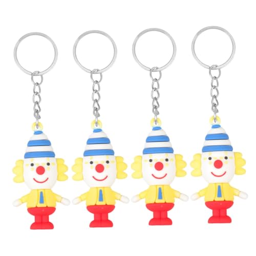 VANZACK 4Stücke Niedliche Clown Schlüsselanhänger Hängedekoration Für Taschen Rucksäcke Und Geldbörsen Kreative Für Circus Party Accessoires von VANZACK