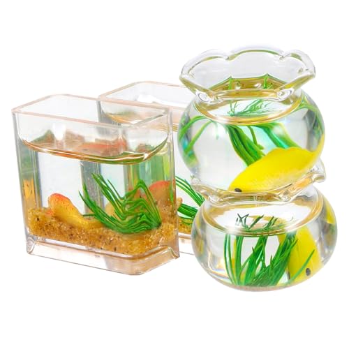 VANZACK 4Stücke Puppenhaus Koi Fischbecken Tischdekoration Winzige Dinge Für Mikrolandschaften Und Miniaturspielzeug Zufällige Fischfarben VANZACK 4Stücke Puppenhaus Koi Fischbecken Tischdekoration Winzige Dinge Für Mikrolandschaften Und Miniaturspielzeug Zufällige Fischfarben von VANZACK