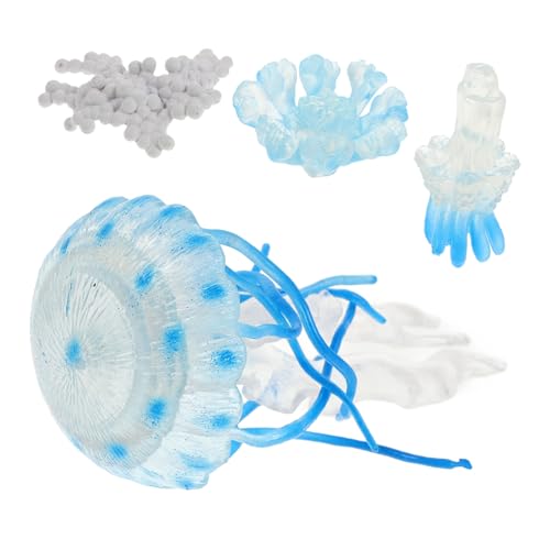 VANZACK 4Stücke Realistische Quallen Modellspielzeuge Lernspielzeug für Interaktive Meeresbewohner zur Kognitiver Fähigkeiten Sicheres Aquarium für Kreatives von VANZACK