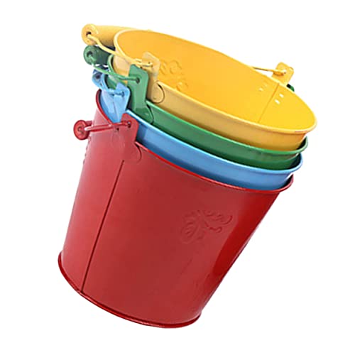VANZACK 4Stücke Sandstrandeimer Aus Lustiger Eimer Für Sandkasten Zufällige Farben Strandspielzeug Für Outdoor Aktivitäten von VANZACK
