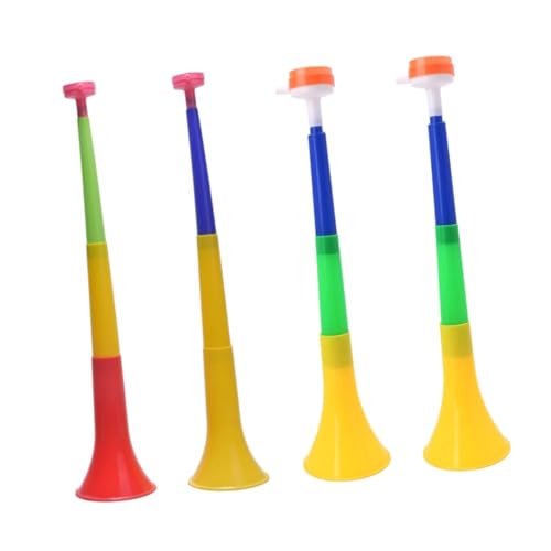 VANZACK 4Stücke Stadionhorn Jubelndes Sportveranstaltungen Fanfare Hand Horn Für Fußballfans Lautstarker Cheerleading Trompete Zufällige Farben von VANZACK