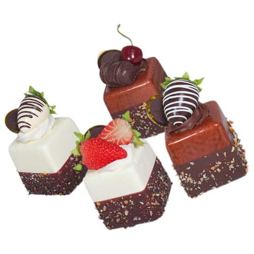 VANZACK 4Stücke Teiliges Gefälschtes Kuchenmodell Künstliche Kuchendekoration Für Hochzeiten Und Partys Realistische Essenssimulation Tischdeko Und Fotorequisiten von VANZACK
