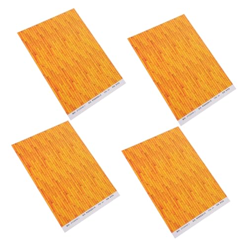 VANZACK 4pcs Dollhouse Tapete Und Bodenbelag Selbst Kleber Miniaturaufkleber Miniatur-DIY-dekorationskit Für Dollhouse Dekoration von VANZACK