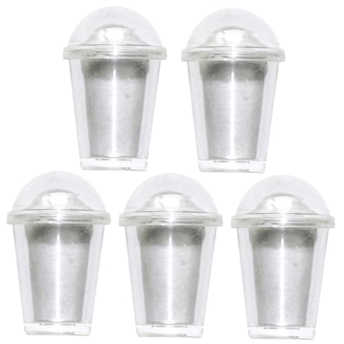 VANZACK 5 Sätze Teiliges Miniatur Milchtee Becher Realistische Mini Teetassen für Puppenhaus Dekoration DIY Handwerk Micro Landschaft Zubehör von VANZACK