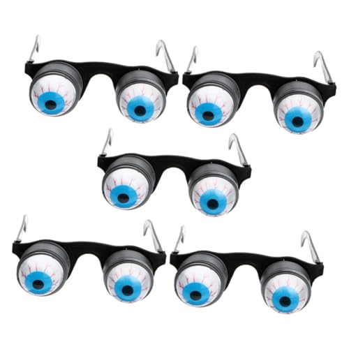 VANZACK 5 Stück Halloween Spring Augenbrille Gruselige Partybrille für Karneval Fasching Kostüm Horror Foto Requisite für Erwachsene von VANZACK