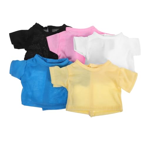 VANZACK 5 Stück Kurzarm-t-Shirts für Bären-Puppen Einfarbig Weiche Hautfreundliche Stoffkleidung Modische Accessoires für Kleine Plüschtiere Vielseitig Kombinierbar VANZACK 5 Stück Kurzarm-t-Shirts für Bären-Puppen Einfarbig Weiche Hautfreundliche Stoffkleidung Modische Accessoires für Kleine Plüschtiere Vielseitig Kombinierbar von VANZACK