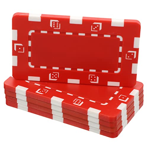 VANZACK 5 Stück Poker Chips Robuste Runde Spielmarken für Bingo und Lernspiele für Familienabende aus Strapazierfähigem Material Rot von VANZACK