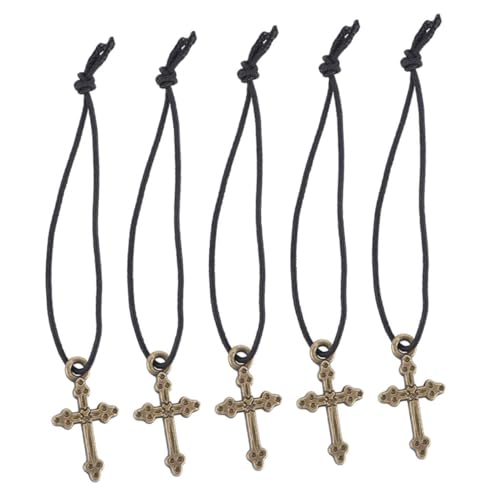 VANZACK 5 Stück Teiliges Alloy Kreuz Anhänger Halsketten für Puppen Miniatur Schmuck Zubehör Langlebige Metallketten Kreative Dekoration für Puppenhaus und Rollenspiel VANZACK 5 Stück Teiliges Alloy Kreuz Anhänger Halsketten für Puppen Miniatur Schmuck Zubehör Langlebige Metallketten Kreative Dekoration für Puppenhaus und Rollenspiel von VANZACK