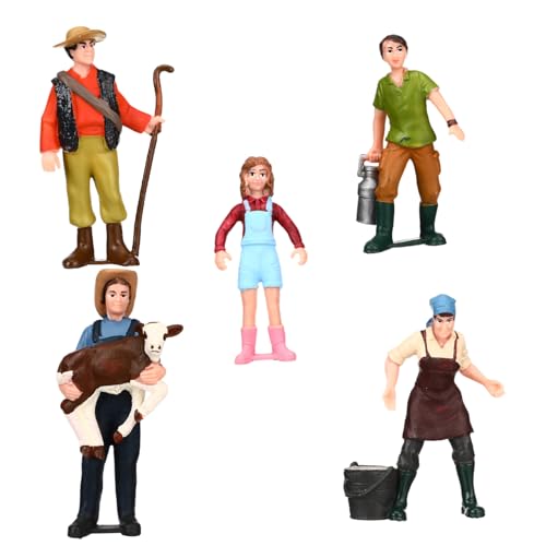 VANZACK 5 Stück Teiliges Bauernhof Figuren Modellmaßstab Realistische Bemalte Menschen Modelle Kreative Miniaturfiguren für Architektur Bauernhof und Modellbahnszenen Detailreich VANZACK 5 Stück Teiliges Bauernhof Figuren Modellmaßstab Realistische Bemalte Menschen Modelle Kreative Miniaturfiguren für Architektur Bauernhof und Modellbahnszenen Detailreich von VANZACK