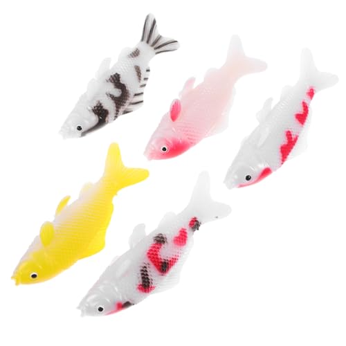 VANZACK 5 Stück Teiliges Bunte Miniatur Koi Fisch Figuren Lebensechte Aquarium Deko Vielseitig für Fotografie und Aquarien Farbenfrohe Künstliche Karpfen für Kreative Dekorationsprojekte VANZACK 5 Stück Teiliges Bunte Miniatur Koi Fisch Figuren Lebensechte Aquarium Deko Vielseitig für Fotografie und Aquarien Farbenfrohe Künstliche Karpfen für Kreative Dekorationsprojekte von VANZACK