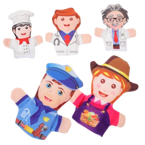 VANZACK 5 Stück Teiliges Fingerpuppen für Berufe Puppen zum Geschichtenerzählen Sicher und Leicht für Kreative Spielzeiten und Lernzwecke VANZACK 5 Stück Teiliges Fingerpuppen für Berufe Puppen zum Geschichtenerzählen Sicher und Leicht für Kreative Spielzeiten und Lernzwecke von VANZACK