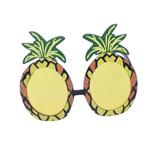 VANZACK 5 Stück Teiliges Hawaii Party mit Ananasbrille Blumenkranz Kopfschmuck und Armband Lustige Cosplay Sonnenbrille Leicht Robust für Tanz Karneval und Sommerfeiern von VANZACK