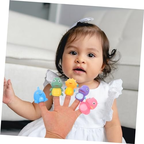 VANZACK 5 Stück Teiliges Meeres Tier Fingerpuppen aus Weichem Interaktives für Kleinkinder für Geschichten Rollenspiele Eltern Junge Mädchen Interaktion und Partyspaß von VANZACK